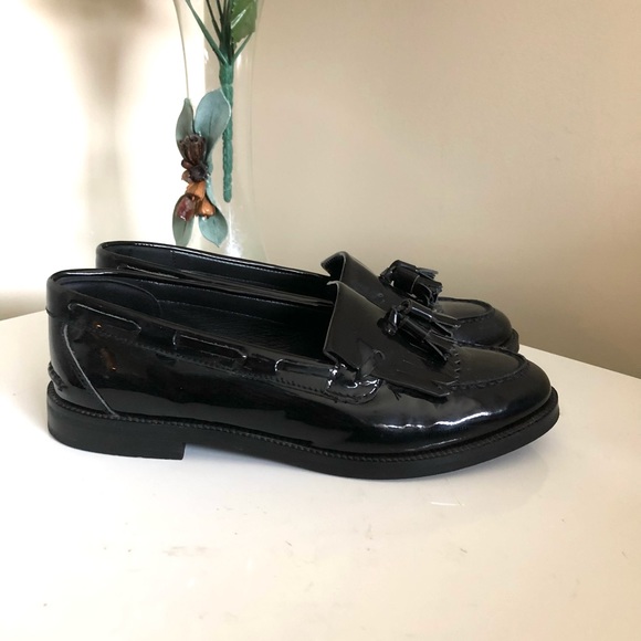 Wittner Shoes Wittner Mercy Black Patent Leather Loafers Sz 38